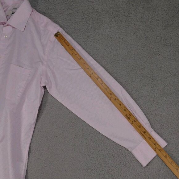 Joseph Abboud Shirt Mens 16 - 32/33 Pink Button Up Long Sleeve Egyptian - Picture 13 of 15